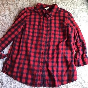 St. John’s bay plaid button down